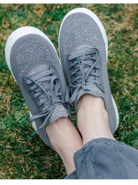 Vessi - Weekend Sneakers, Concrete Grey, Size 8, Waterproof, Vegan, Lightweight
